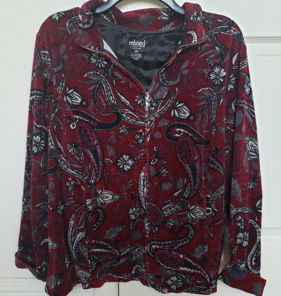Charter Club Relaxed Long Sleeve Zip Sweater